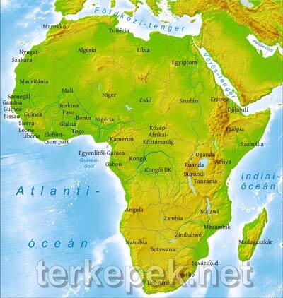 Afrika felszíne és országai