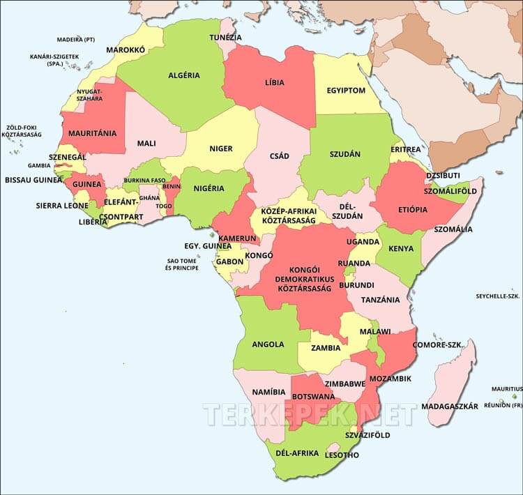 Afrika térkép