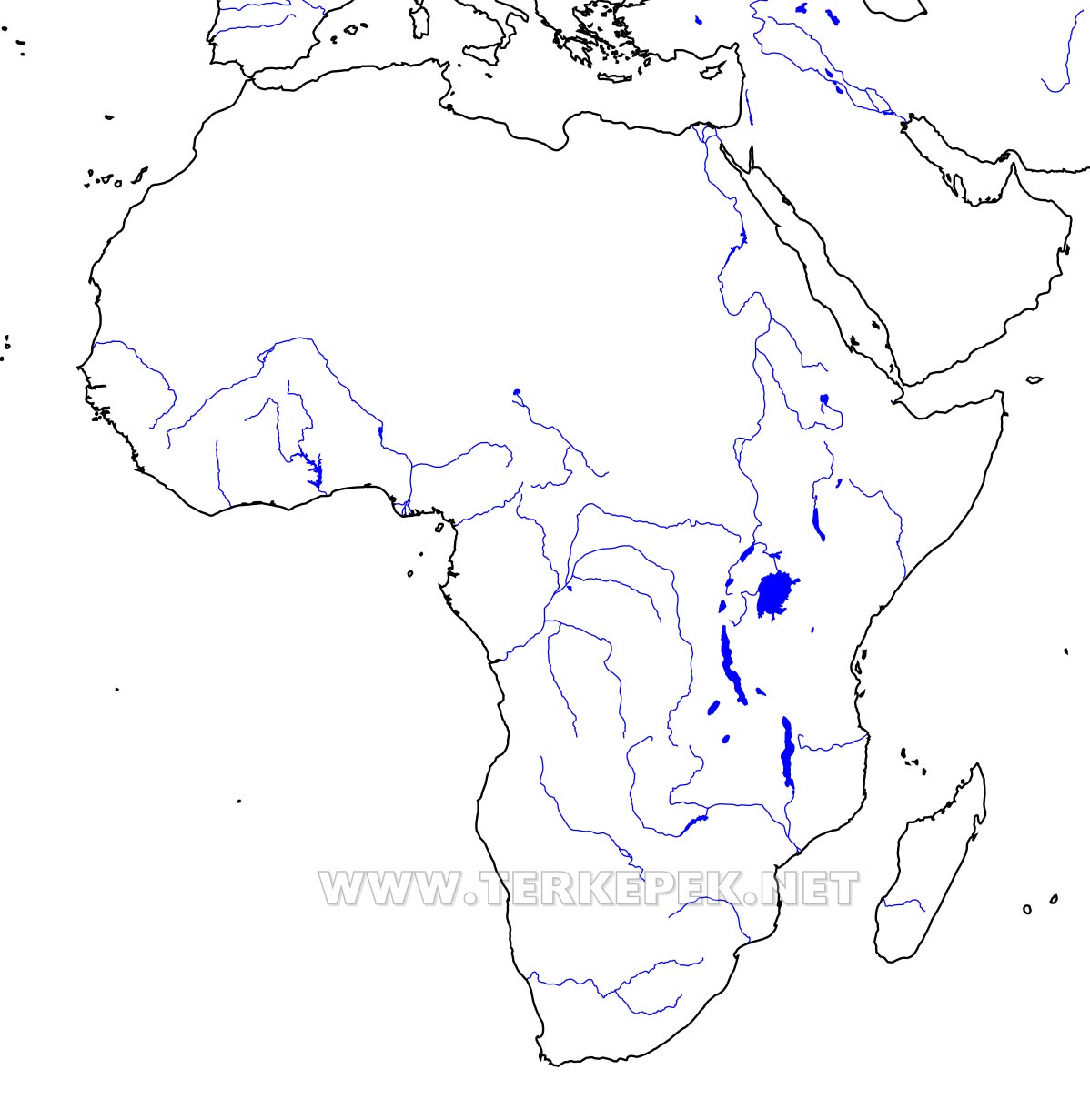 afrika tájai térkép Afrika Vaktérkép afrika tájai térkép